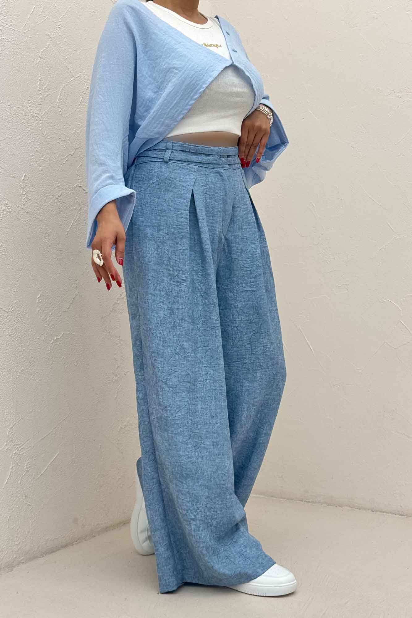 شلوار شانتون سرامیکی کمردو بندی