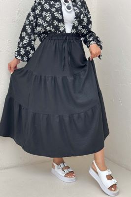 دامن بلند چین دار شانتون