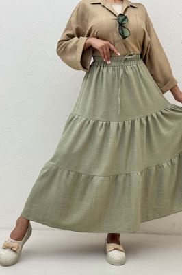 دامن بلند چین دار شانتون