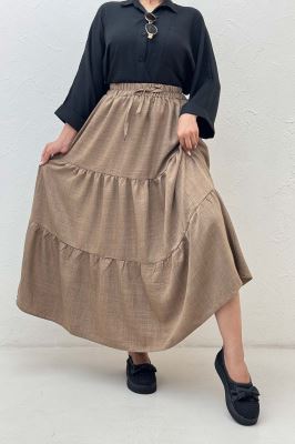 دامن بلند چین دار شانتون