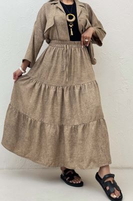 دامن بلند چین دار شانتون سرامیکی