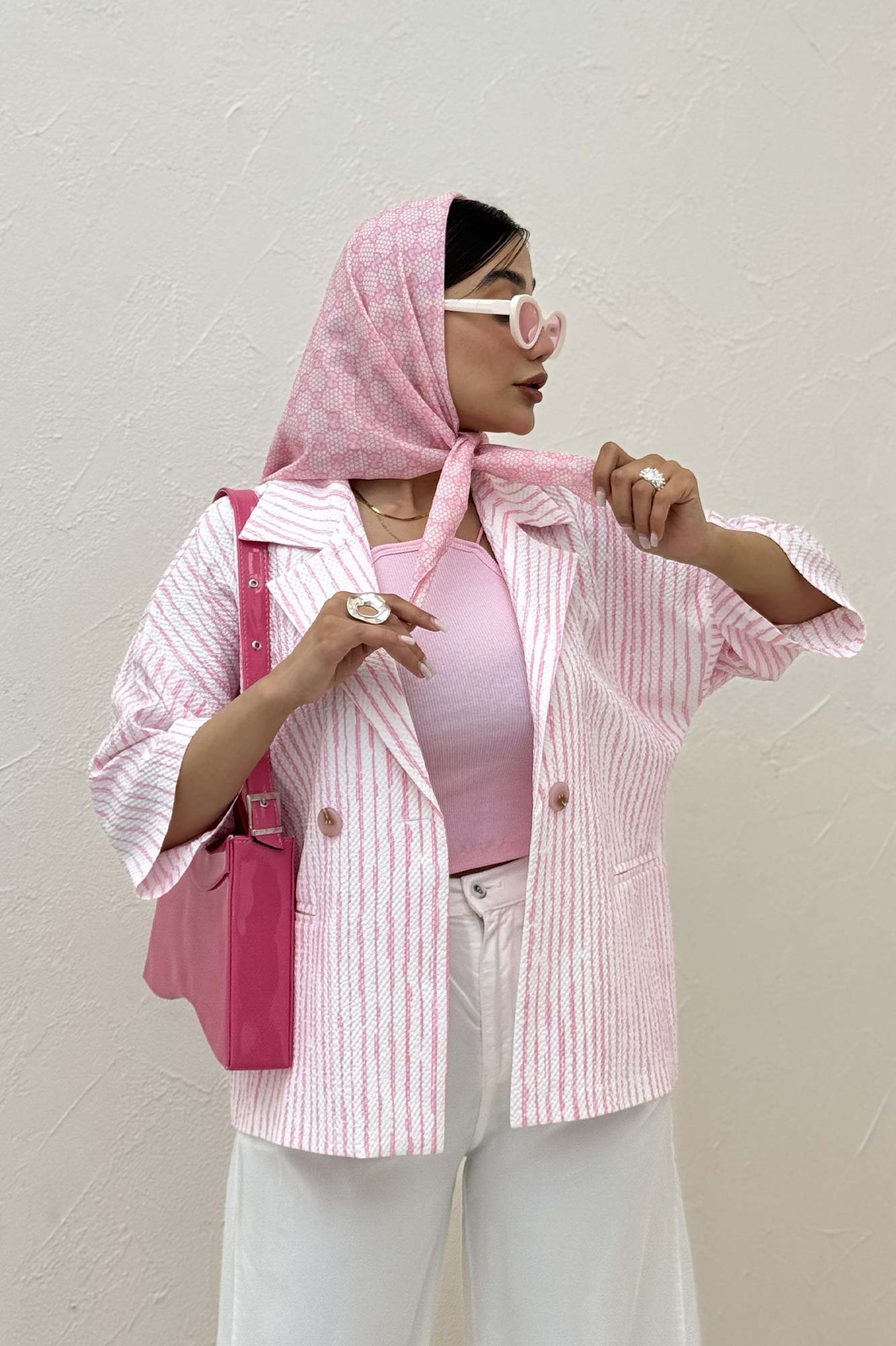 کت آستین سه رب راه راه زارا