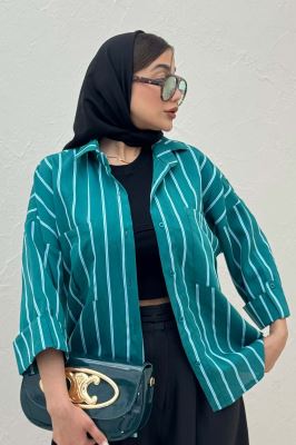 شومیز مانتویی PARRY دو جیب مچ پاکتی