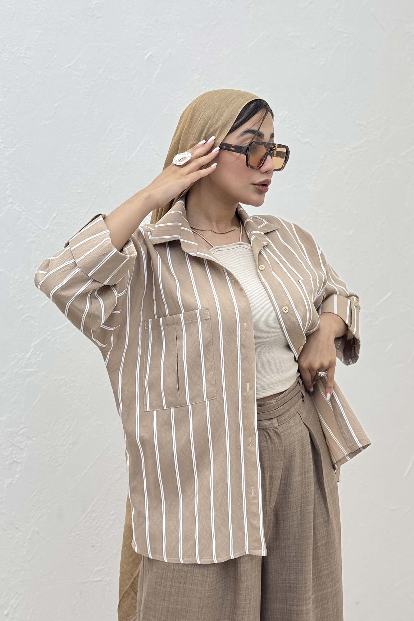 شومیز مانتویی PARRY دو جیب مچ پاکتی