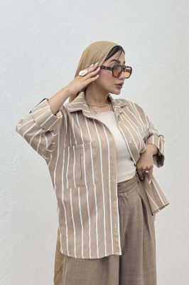 شومیز مانتویی PARRY دو جیب مچ پاکتی