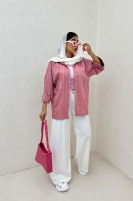 شومیز مانتویی PARRY دو جیب مچ پاکتی