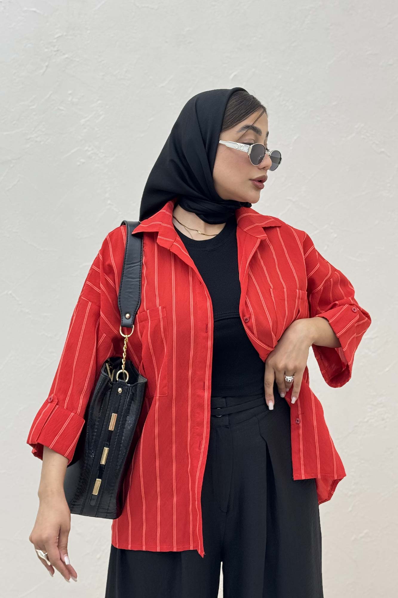 شومیز مانتویی PARRY دو جیب مچ پاکتی