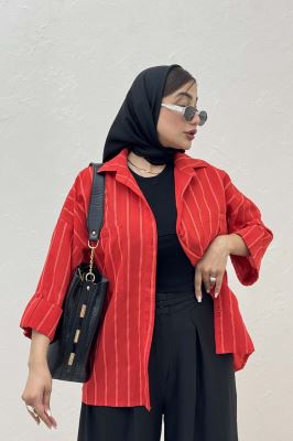 شومیز مانتویی PARRY دو جیب مچ پاکتی