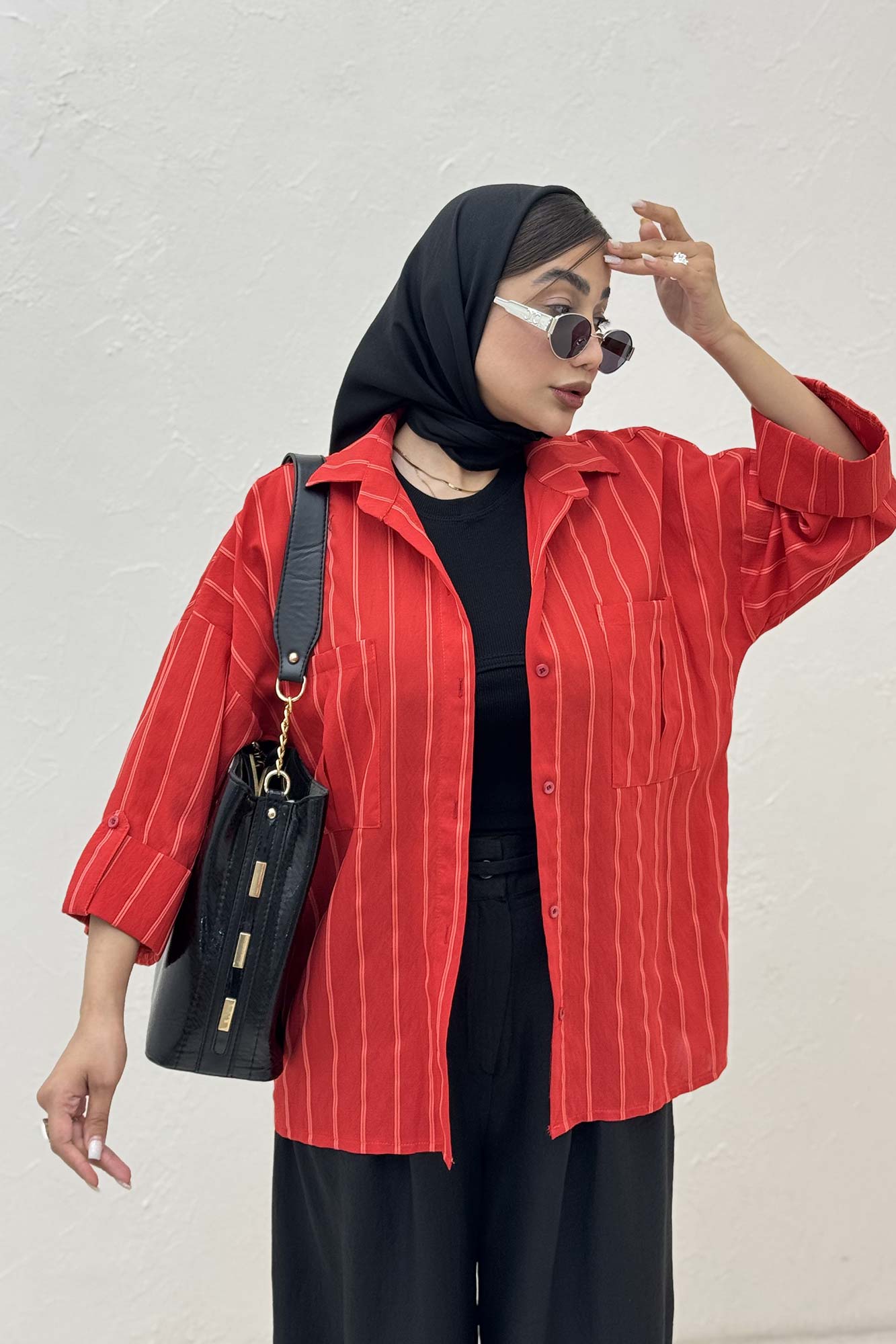 شومیز مانتویی PARRY دو جیب مچ پاکتی