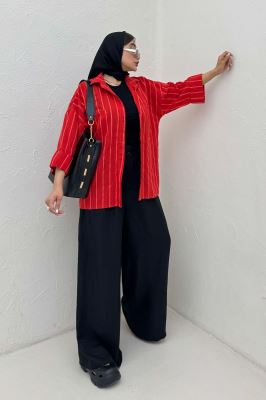 شومیز مانتویی PARRY دو جیب مچ پاکتی