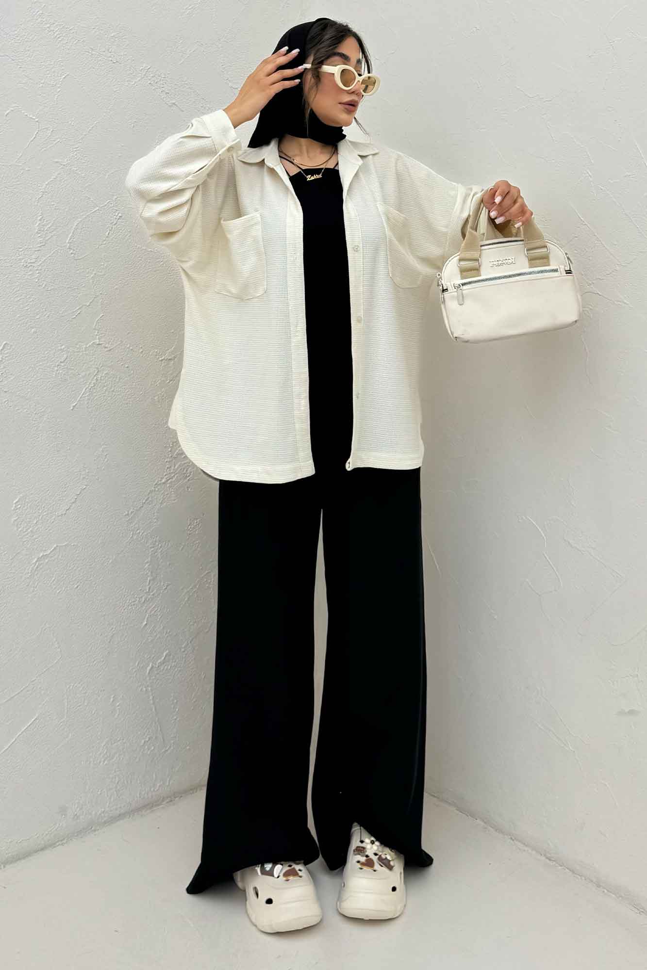 مانتو بغل هلال لینن کنفی 