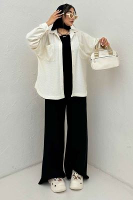 مانتو بغل هلال لینن کنفی 