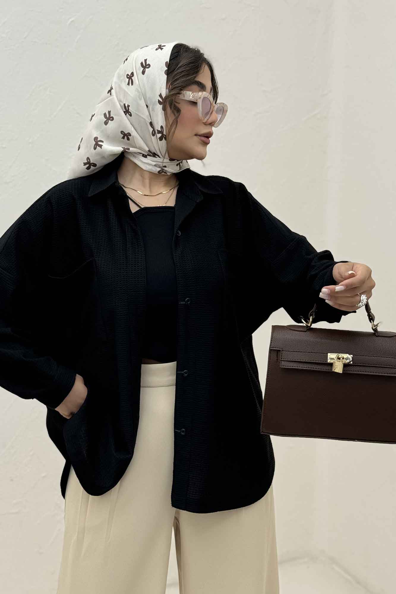 مانتو بغل هلال لینن کنفی 