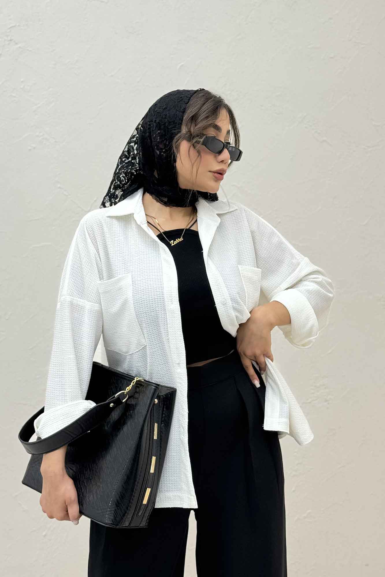 مانتو بغل هلال لینن کنفی 