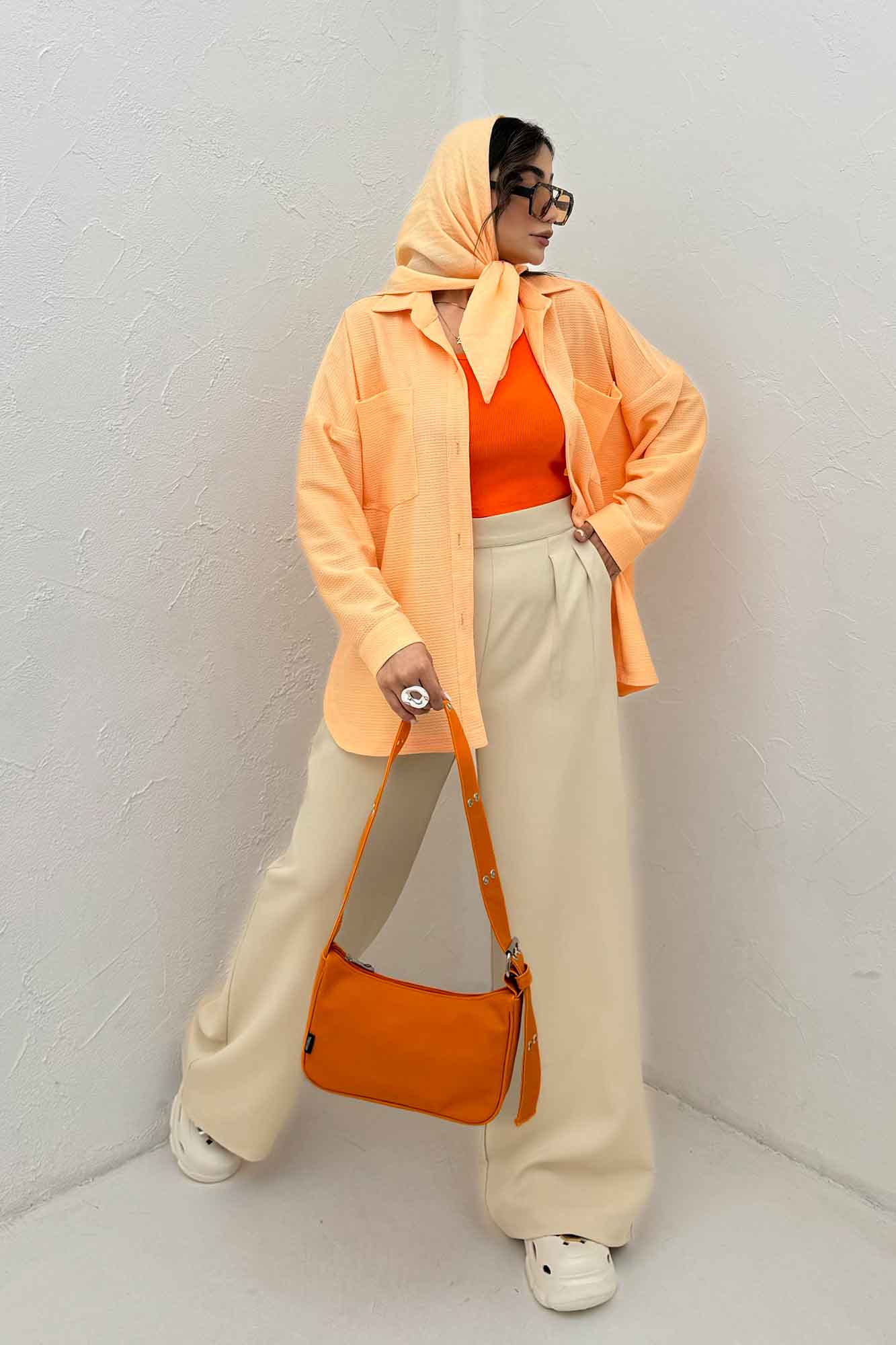 مانتو بغل هلال لینن کنفی 