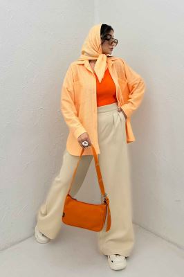 مانتو بغل هلال لینن کنفی 