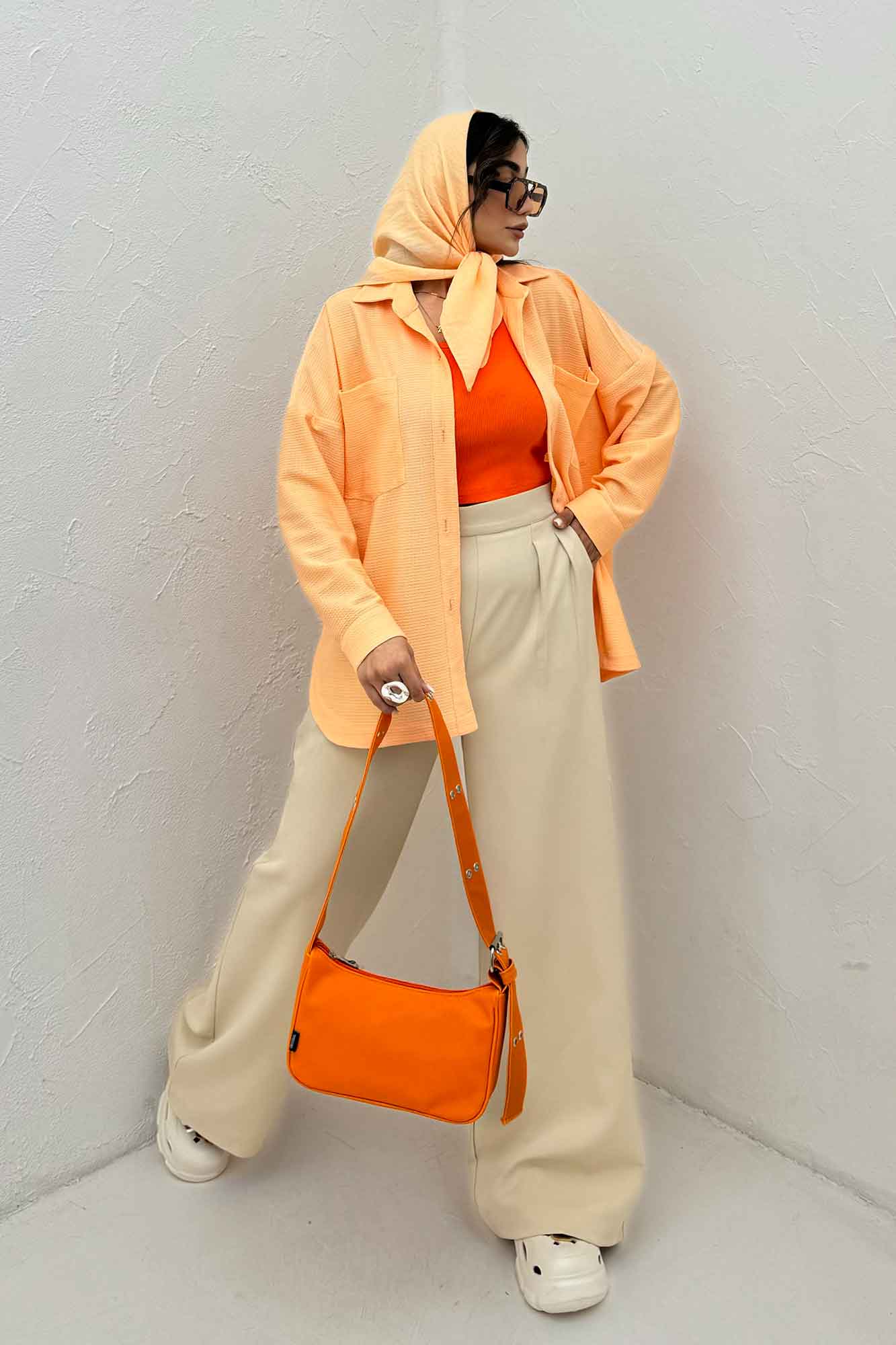 مانتو بغل هلال لینن کنفی 