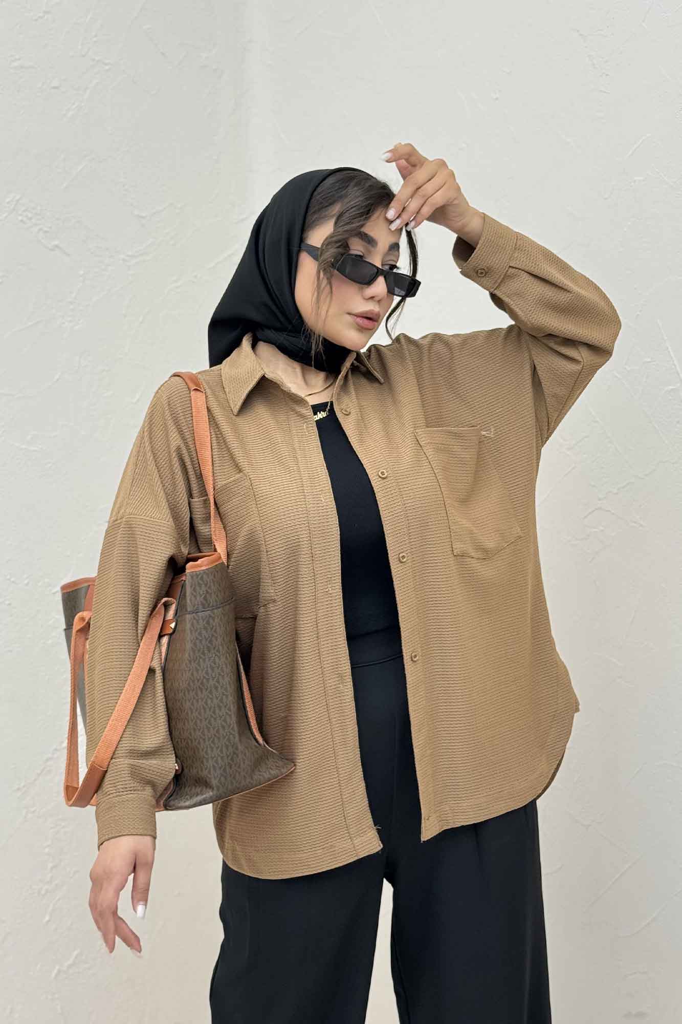 مانتو بغل هلال لینن کنفی 