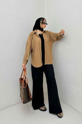 مانتو بغل هلال لینن کنفی 