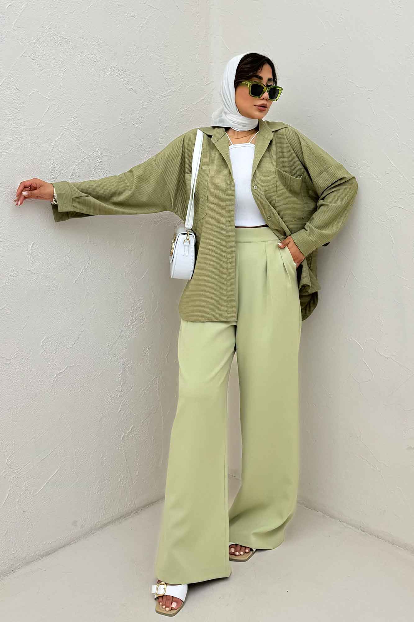 مانتو بغل هلال لینن کنفی 