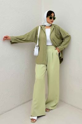 مانتو بغل هلال لینن کنفی 