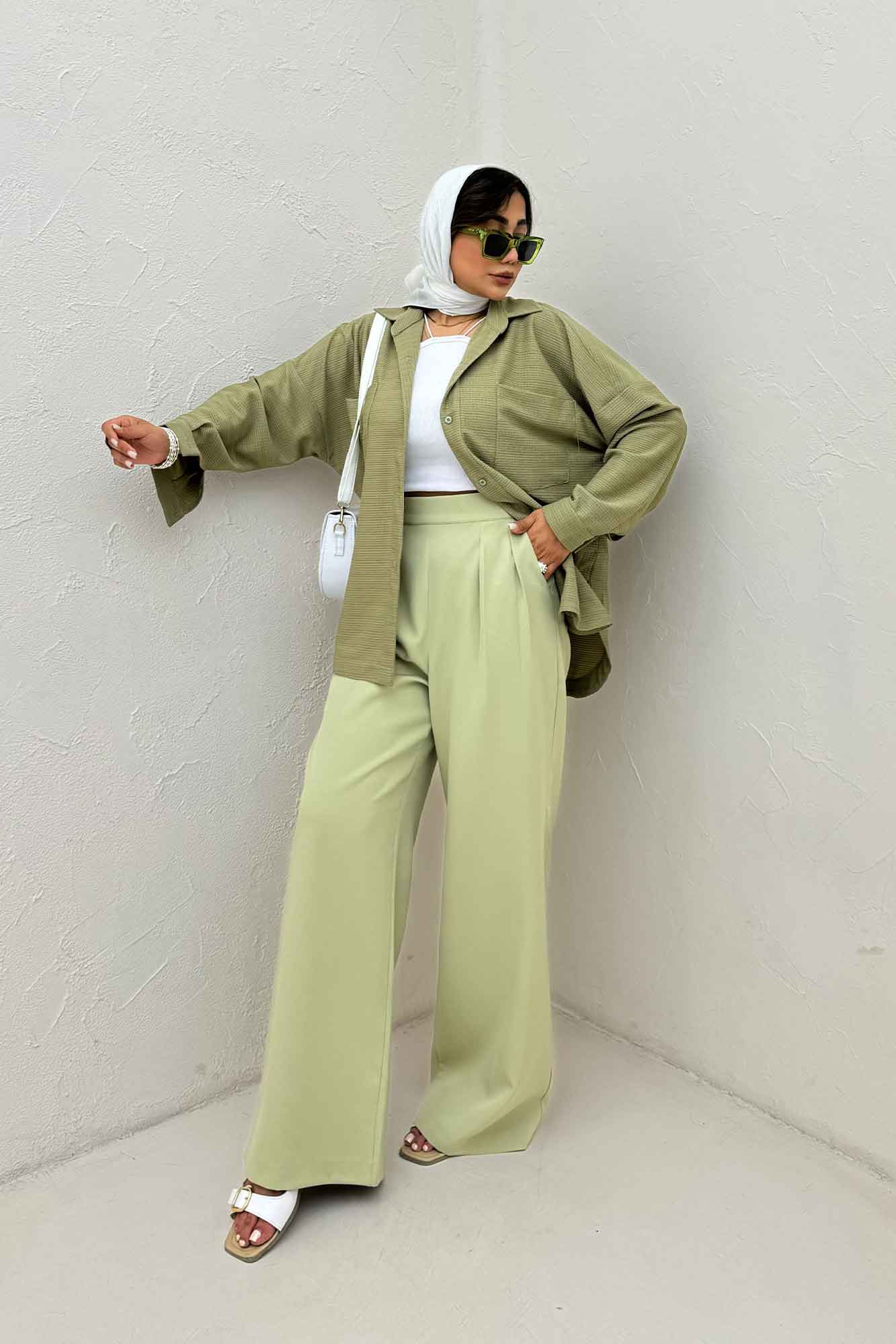 مانتو بغل هلال لینن کنفی 