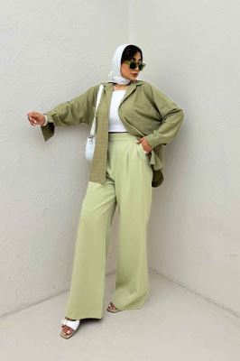 مانتو بغل هلال لینن کنفی 