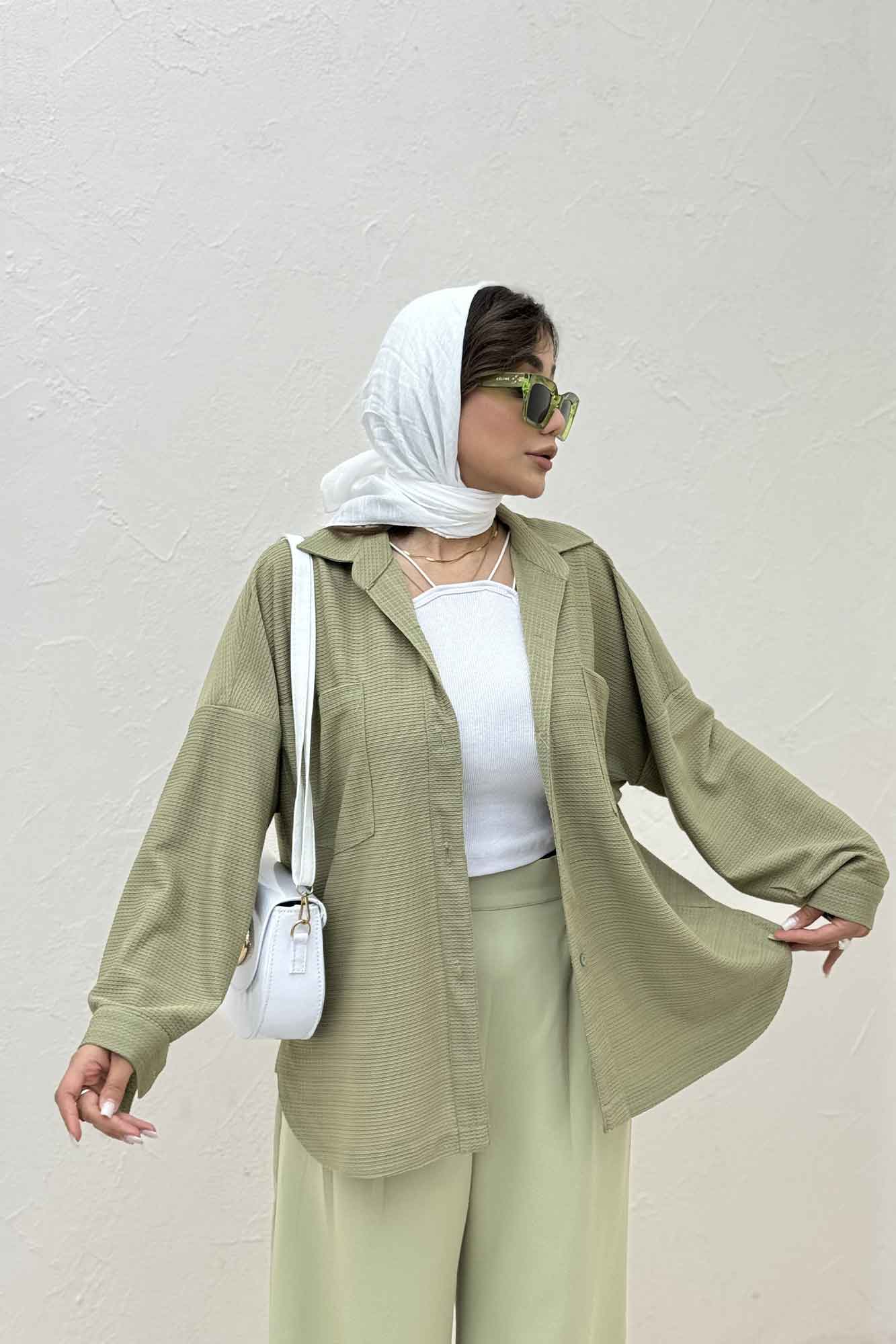 مانتو بغل هلال لینن کنفی 