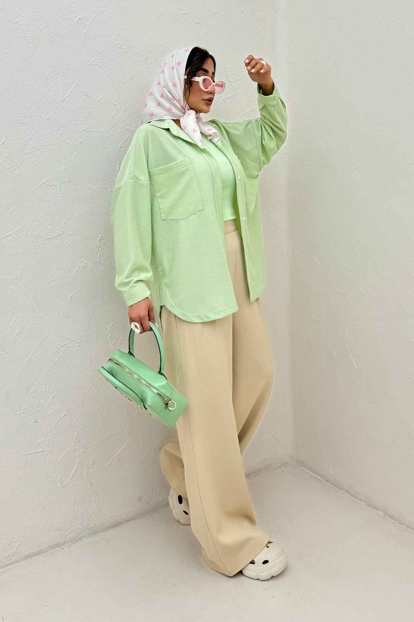 مانتو بغل هلال لینن کنفی 