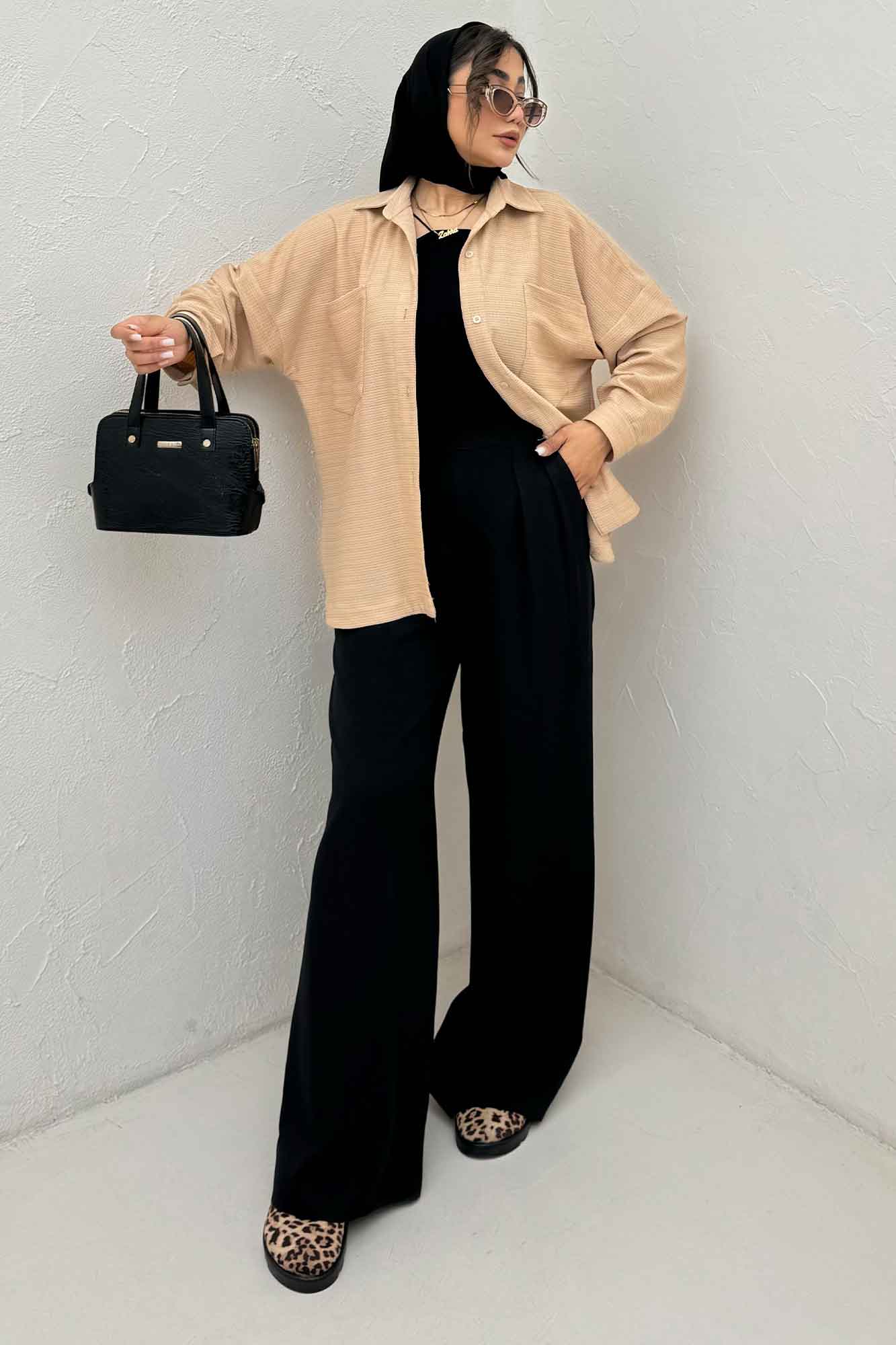 مانتو بغل هلال لینن کنفی 