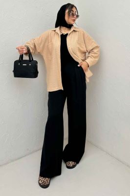 مانتو بغل هلال لینن کنفی 