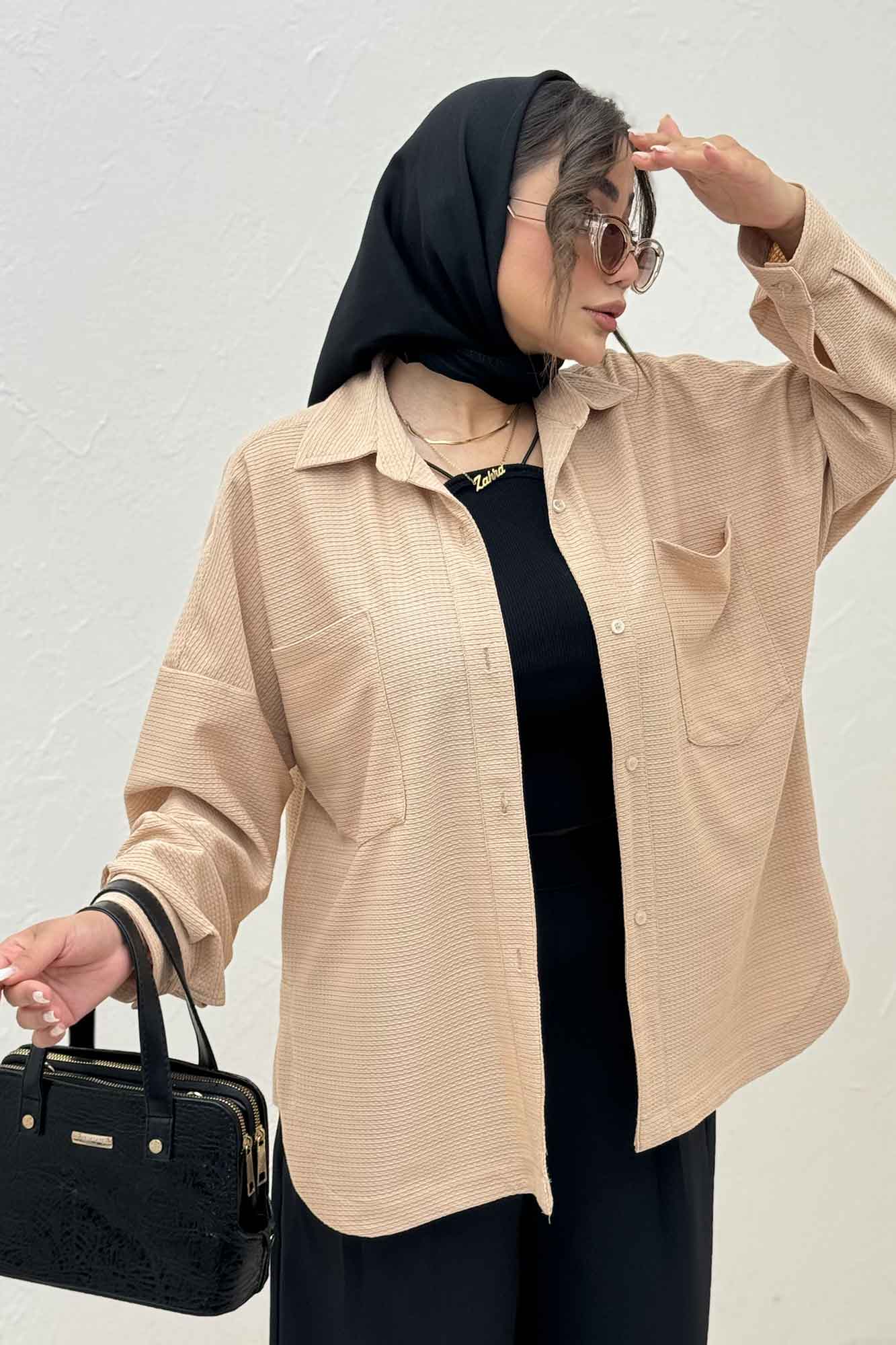 مانتو بغل هلال لینن کنفی 