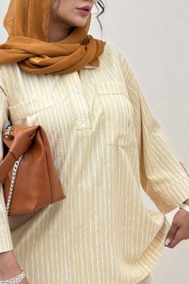 شومیز جلو بسته یقه بلیطی راه راه زارا