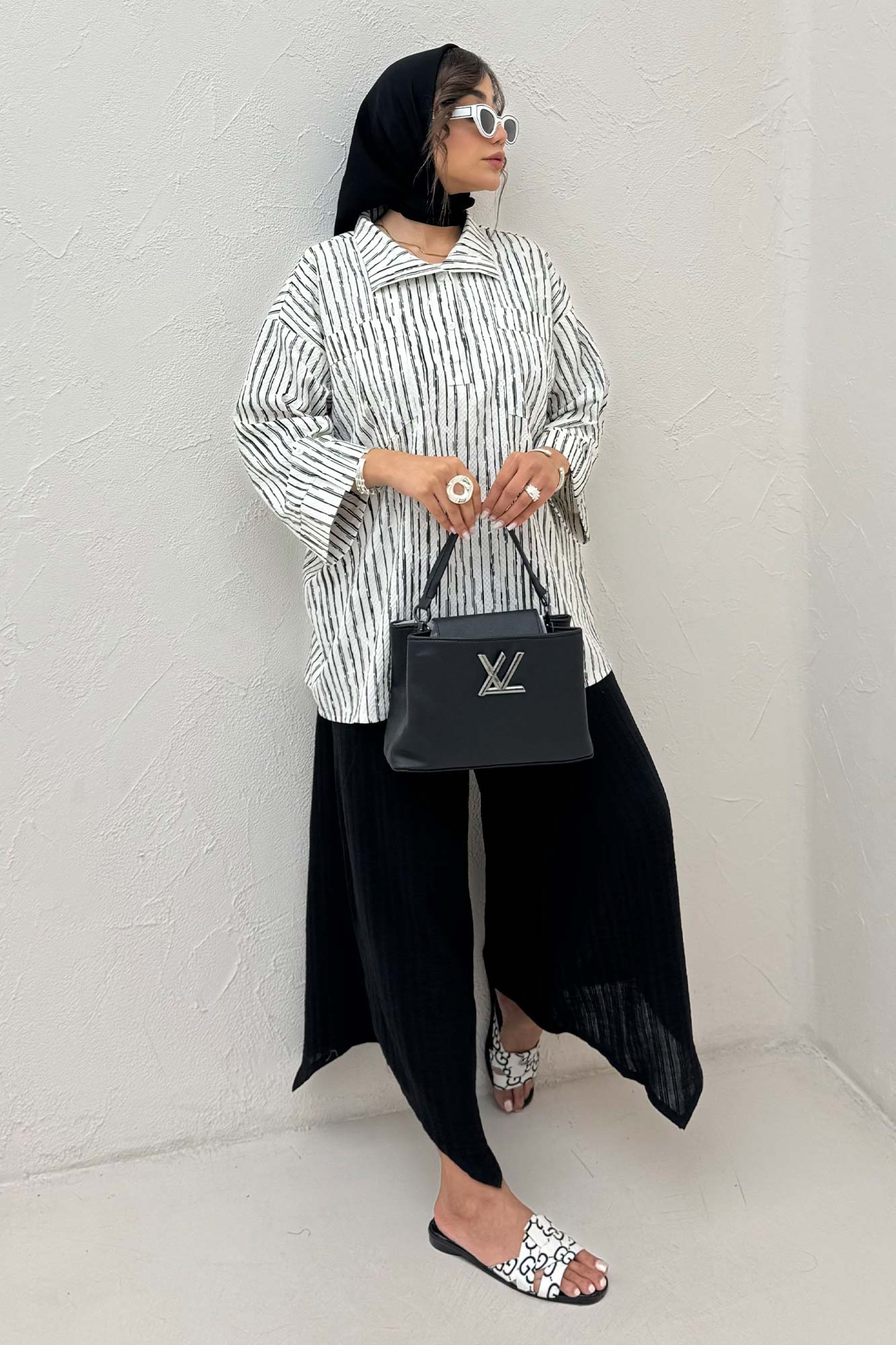 شومیز جلو بسته یقه بلیطی راه راه زارا