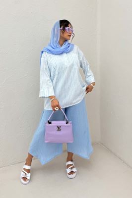 شومیز جلو بسته یقه بلیطی راه راه زارا