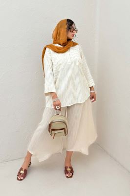 شومیز جلو بسته یقه بلیطی راه راه زارا