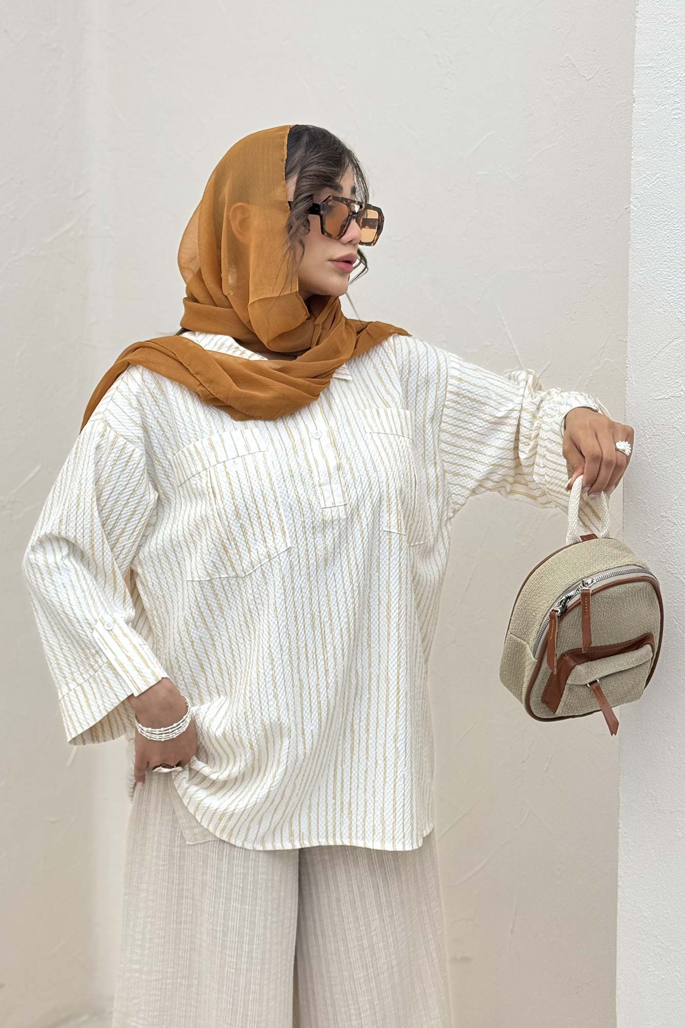 شومیز جلو بسته یقه بلیطی راه راه زارا