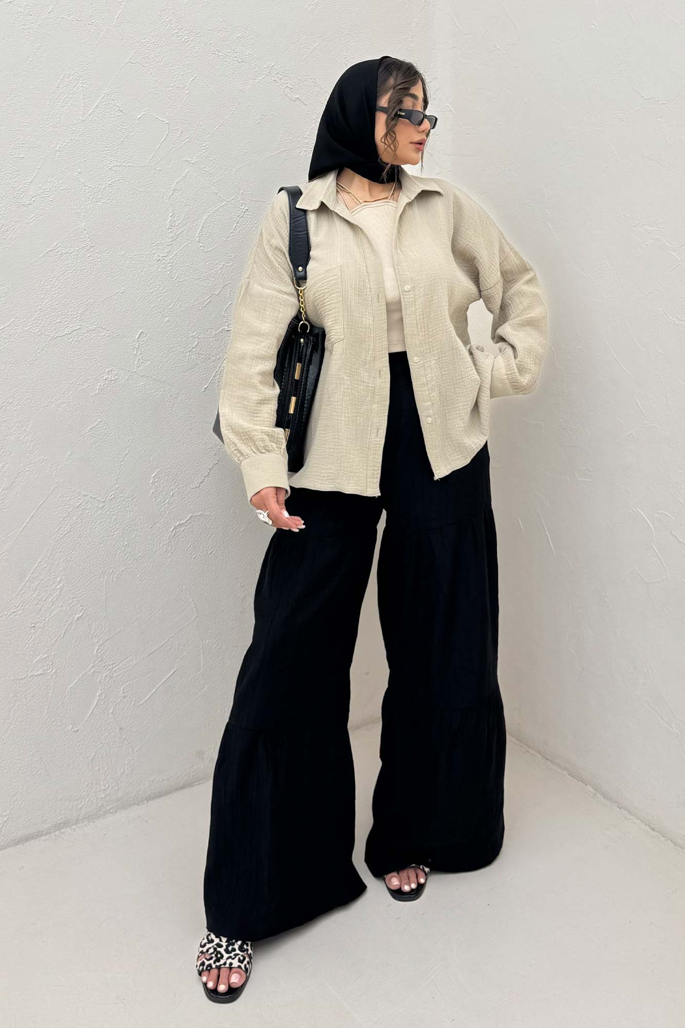 شومیز مانتویی تک جیب دبل فیس