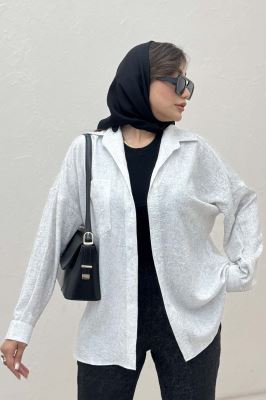 شومیز مانتویی شانتون سرامیکی پشت پنسی