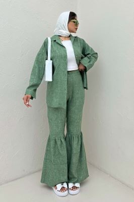 شومیز مانتویی شانتون سرامیکی پشت پنسی