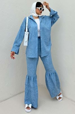 شومیز مانتویی شانتون سرامیکی پشت پنسی