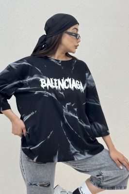 تیشرت باکسی تمام چاپ بالنسیاگا 