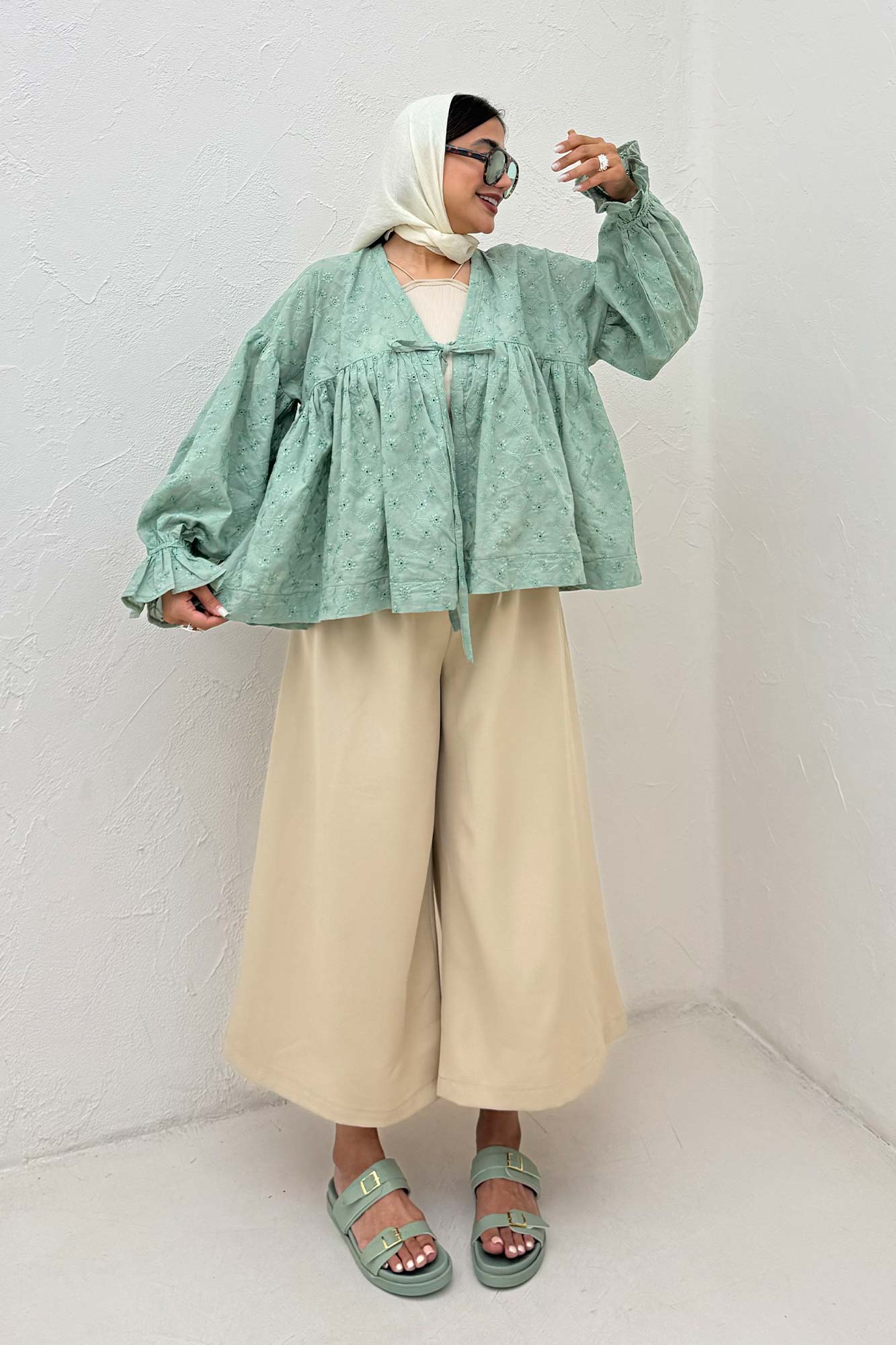 شومیز عروسکی جلو گره ای خامه دوزی 1038