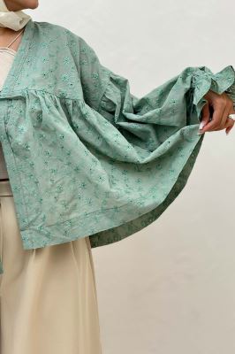 شومیز عروسکی جلو گره ای خامه دوزی 1038