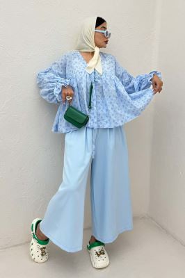 شومیز عروسکی جلو گره ای خامه دوزی 1038