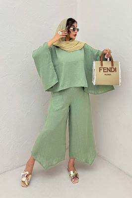 ست بلوز کیمونو و شلوار دمپا هفتی 1048