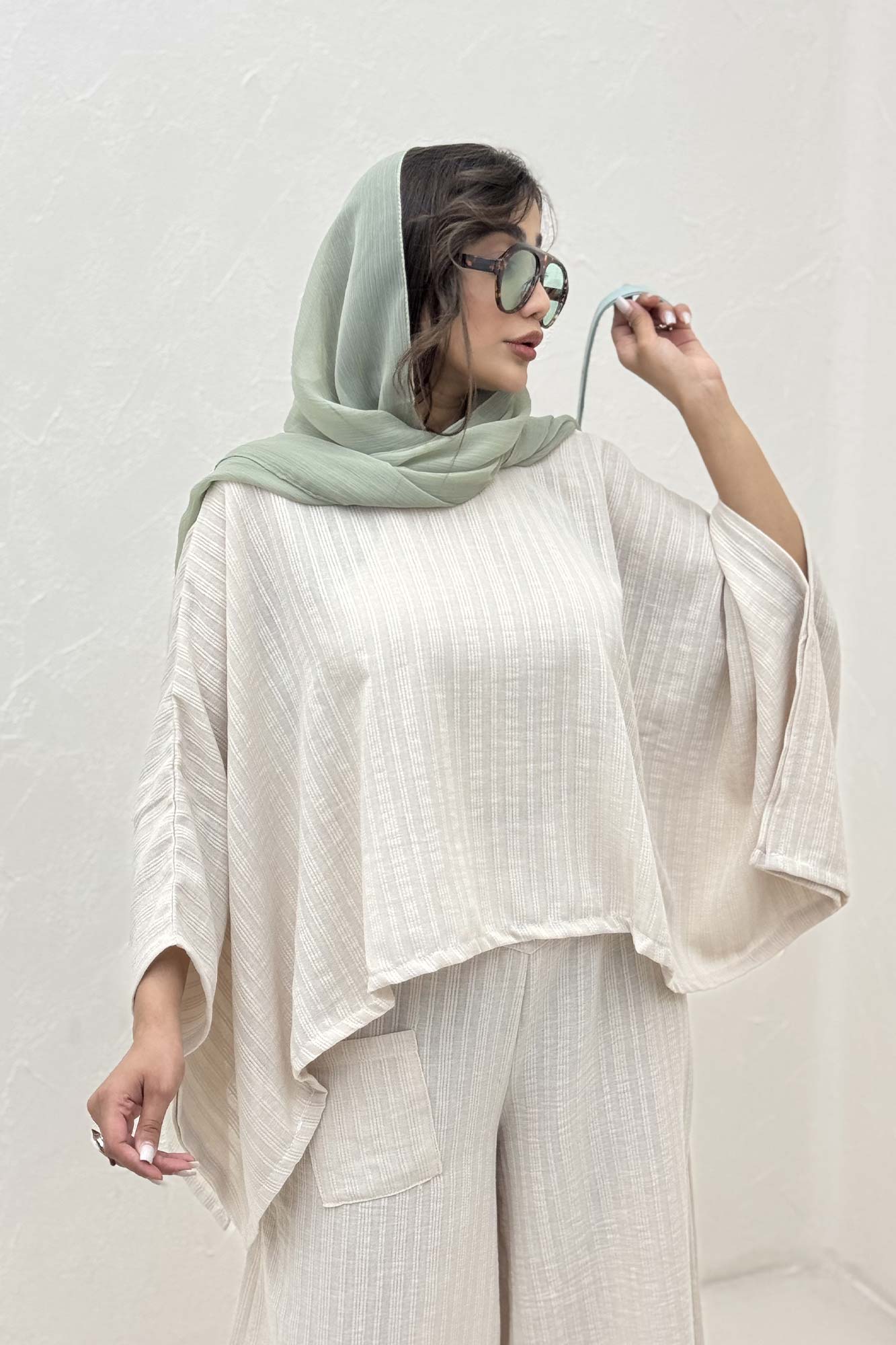 ست بلوز کیمونو و شلوار دمپا هفتی 1048