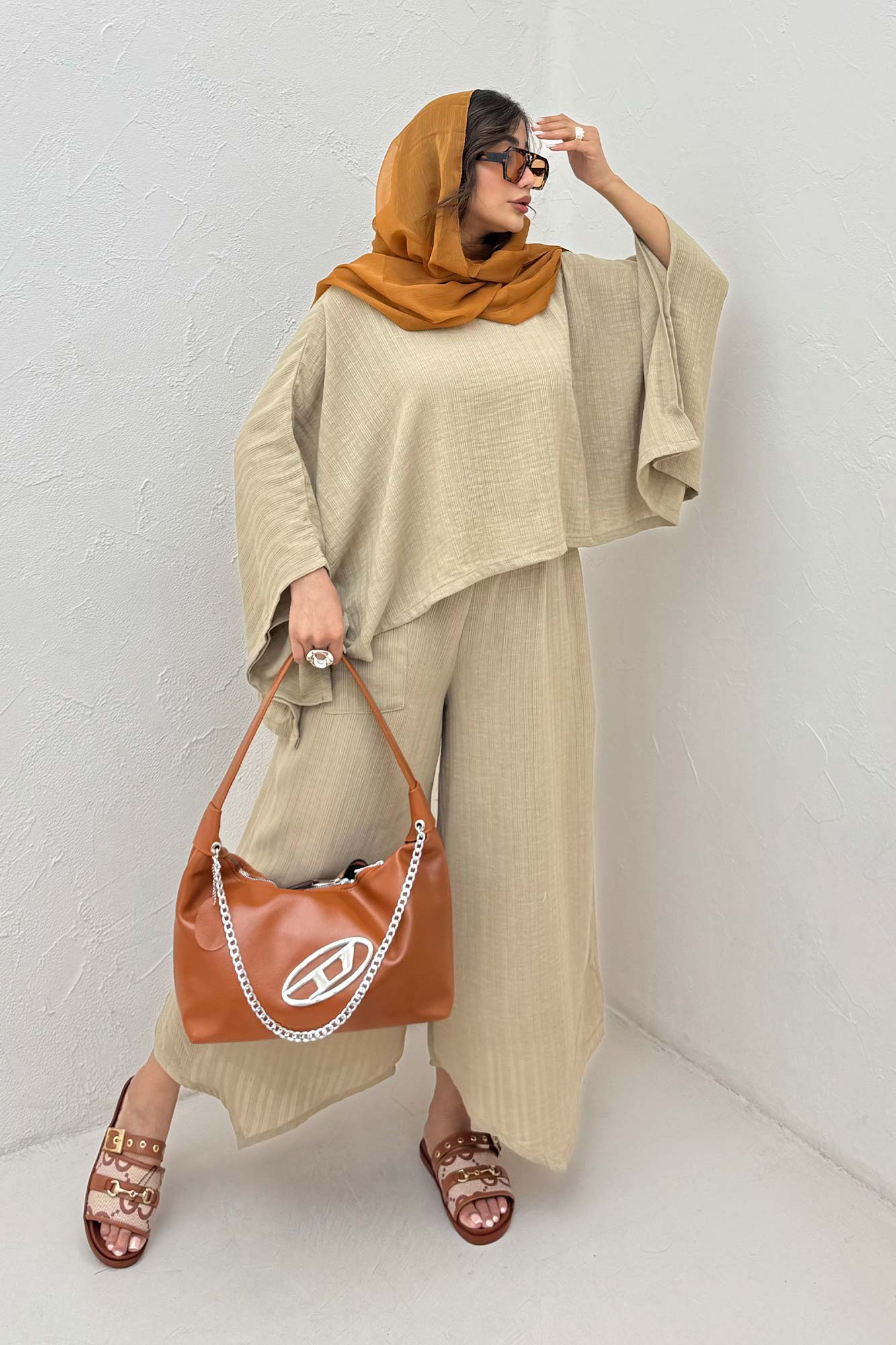 ست بلوز کیمونو و شلوار دمپا هفتی 1048