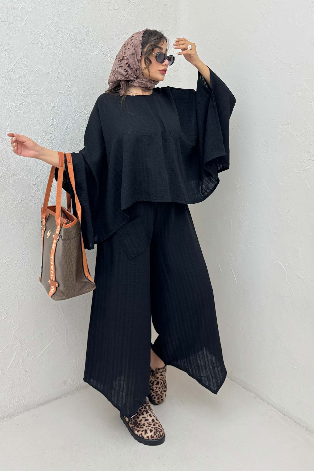 ست بلوز کیمونو و شلوار دمپا هفتی 1048