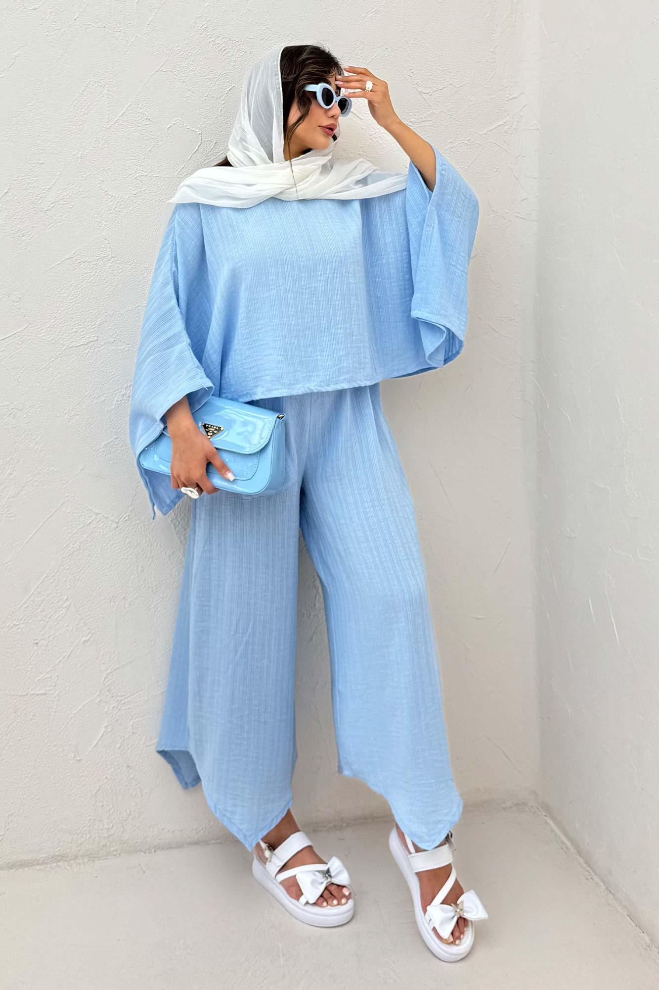 ست بلوز کیمونو و شلوار دمپا هفتی 1048